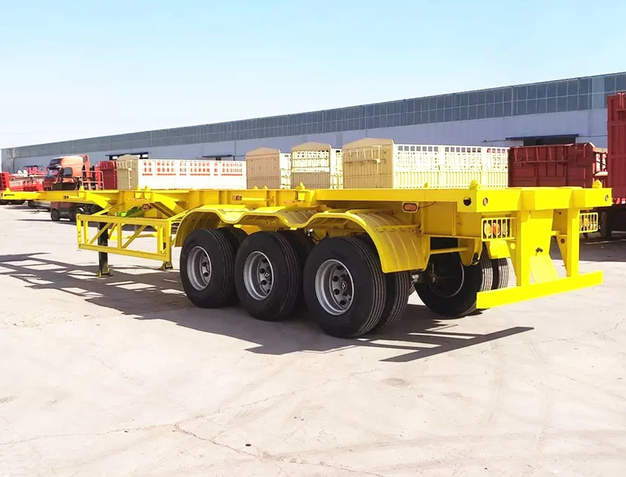 Semi-reboque esqueleto com gooseneck