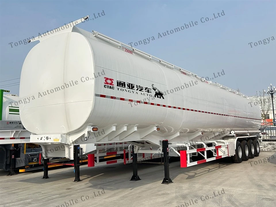 Semi-reboque de petroleiro de combustível de 4 eixos 80000L