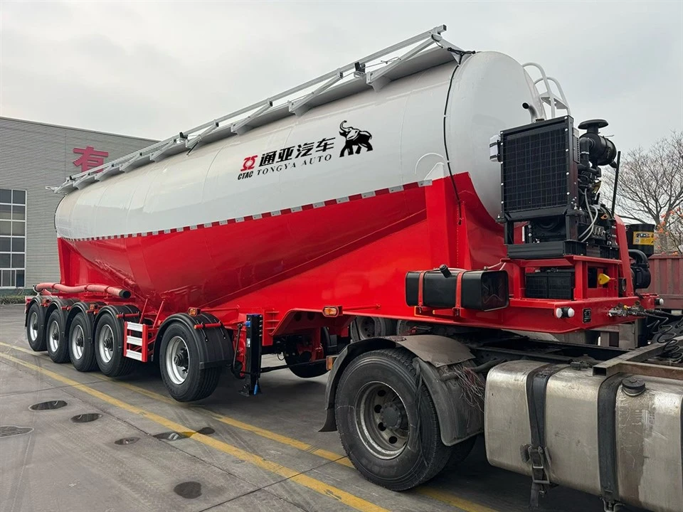 Semi-reboque petroleiro de cimento a granel de 5 eixos e 66 litros