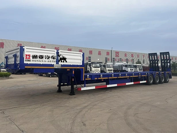 80T semi -trailer de cama baixa com escada