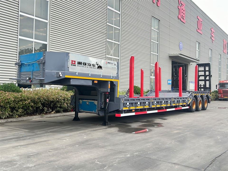 Reboque da baixa cama da certificação OTTC semi com escada mecânica