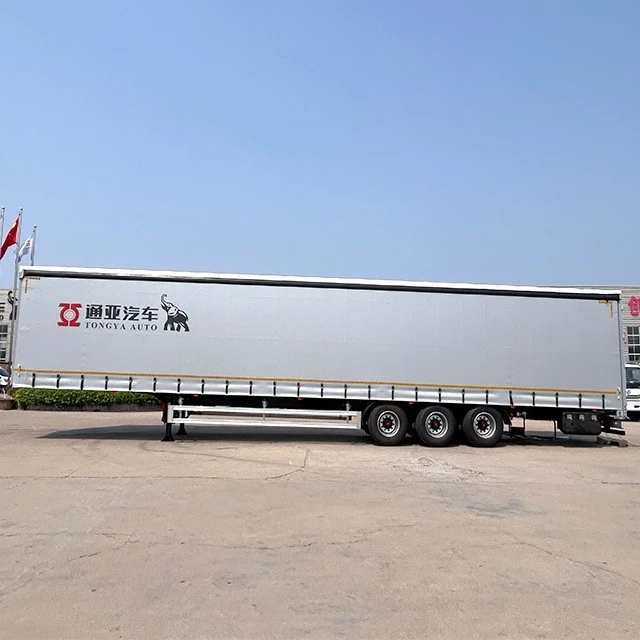 TONGYA 3 Eixo 40 Ton Van Truck Curtain Side Open Semi Trailer
